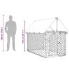 vidaXL Gabbia per Cani da Esterno con Tetto 200x100x150 cm