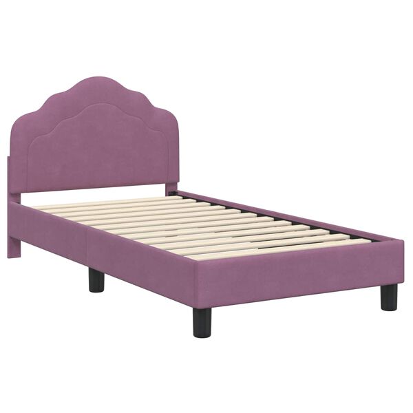 vidaXL Struttura letto bambini con testata Viola 80 x 160 cm Velluto