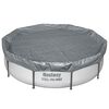 Bestway Copertura per piscina &Oslash;3,05 m Rotondo Poliestere Grigio