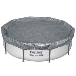 Bestway Copertura per piscina &Oslash;3,05 m Rotondo Poliestere Grigio
