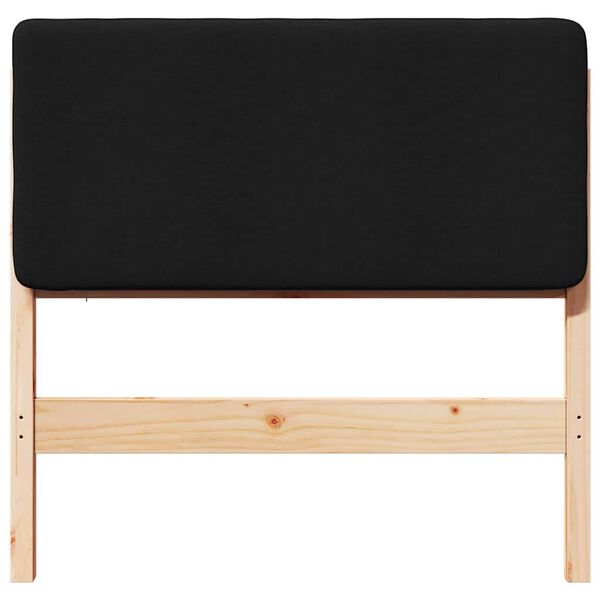 vidaXL Testiera imbottita Marrone e Nero 80 cm Pino massello