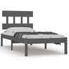 vidaXL Giroletto Grigio in Legno Massello 90x190 cm Single