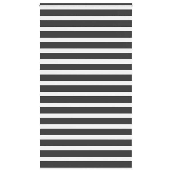 vidaXL Tenda a Rullo Zebra Nero Larghezza Tessuto 120,9 cm Poliestere