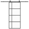 vidaXL Porta Scorrevole con Ferramenta Nera 90x205 cm in Vetro ESG