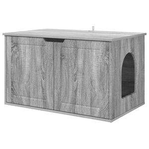 vidaXL Casa per Gatti Grigio Sonoma 85 x 55 x 50,5 cm