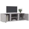 vidaXL Mobile Porta TV Grigio Sonoma 120x34x37 cm in Legno Multistrato