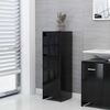 vidaXL Mobile da Bagno Nero 30x30x95 cm in Legno Multistrato