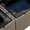 vidaXL Set Divano da Giardino 9pz con Cuscini Grigio Polyrattan Acacia