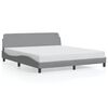 vidaXL Struttura letto Dover Grigio Chiaro 180x200 cm in Tessuto