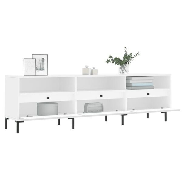 vidaXL Mobile Porta TV Bianco 150x30x44,5 cm in Legno Multistrato