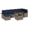 vidaXL Set Divano da Giardino 8 pz Grigio polyrattan