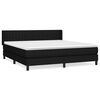 vidaXL Giroletto a Molle con Materasso Nero 180x200 cm in Tessuto