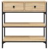 vidaXL Tavolino Consolle Rovere Sonoma 72,5x25x75cm Legno Multistrato