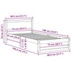 vidaXL Struttura del letto Naturale 75 x 190 cm Pino massello