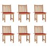 vidaXL Sedie da Giardino 6 pz con Cuscini in Legno Massello di Teak