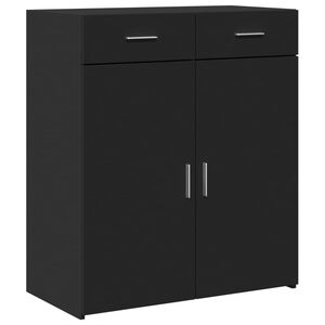 vidaXL Credenza Nera 80x42,5x93 cm in Legno Multistrato
