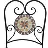 vidaXL Set da Bistrot con Mosaico Terracotta e Bianco Ferro e Ceramica
