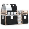 vidaXL Letto a Castello senza Materasso Bianco e Nero 90x190cm in Pino