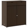 vidaXL Armadietto Portaoggetti Giardino Marrone 105x55x113 Polyrattan