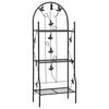 vidaXL Supporto per Piante a 3 Livelli Nero 52x28x128 cm in Ferro