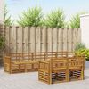 vidaXL Set divani 8 pcs Naturale Legno di Acacia Massello