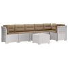 vidaXL Divano da Giardino 6 Posti con Cuscini Aspetto Rattan PP Bianco