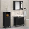 vidaXL Set di mobili per il bagno Rovere Nero 35 x 37,5 x 100 cm