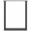 vidaXL Gambe per tavolo da pranzo a forma di U 2 pz in acciaio naturale 70x(72-73) cm
