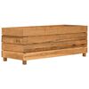 vidaXL Letto Rialzato 100x40x38 cm Legno di Teak di Recupero e Acciaio