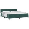 vidaXL Letto a molle con materasso Verde Scuro 200 x 200 cm Velluto
