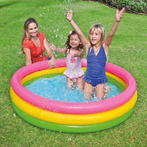 Intex Piscina Gonfiabile Sunset con 3 Anelli 147x33 cm