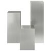 vidaXL Supporto per piante 3 pcs Argento Acciaio zincato