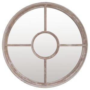 vidaXL Specchio da Giardino Sabbia 40x4 cm in Ferro Rotondo da Esterno