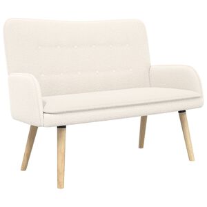 vidaXL Divano a 2 Posti Crema 115 x 61 x 87 cm Boucl&eacute;