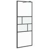 vidaXL Parete Doccia Walk-in Nero 80 x 195 x 0,5 cm Vetro e Alluminio