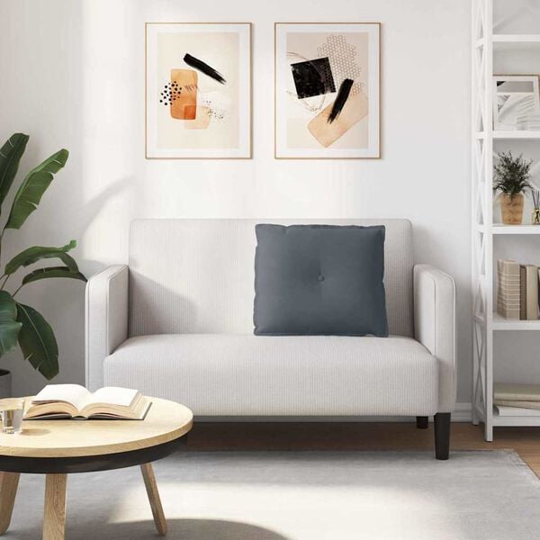 vidaXL Cuscino per Schiena Grigio scuro 60 x 50 cm Tessuto in Cords