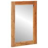 vidaXL Specchio da bagno Montaggio a parete Marrone 70 x 50 x 2.5 cm