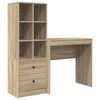 vidaXL Scrivania Rovere Sonoma 125,5 x 40 x 127 cm 2 pz