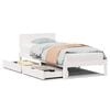 vidaXL Giroletto con Cassetti Bianco 90x190 cm Legno Massello di Pino