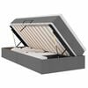 vidaXL Letto con contenitore e materasso Grigio scuro 100 x 200 cm