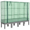 vidaXL Letto Rialzato con Copertura Serra Effetto Rattan 160x40x140 cm