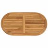vidaXL Piano del tavolo Ovale Legno di teak solido Naturale