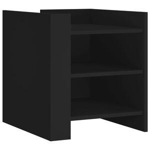 vidaXL Comodino Nero 45x50x50 cm in Legno Multistrato
