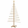 vidaXL Albero di Natale in legno con supporto Marrone 180 cm Bamb&ugrave;