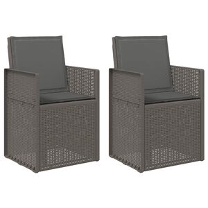 vidaXL Sedie da pranzo da giardino 2 pz Grigio chiaro e Antracite PP