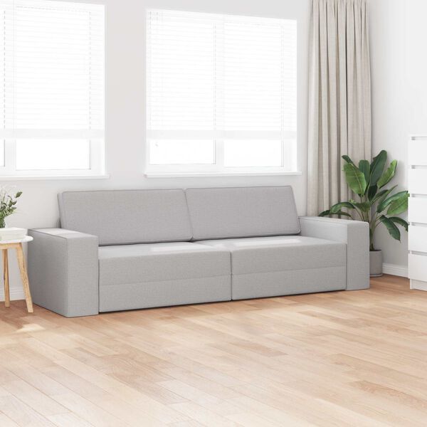 vidaXL Divano letto 200cm Grigio Nuvola Tessuto