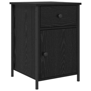 vidaXL Armadio da Notte Rovere Nero 40 x 42 x 60 cm Legno multistrato