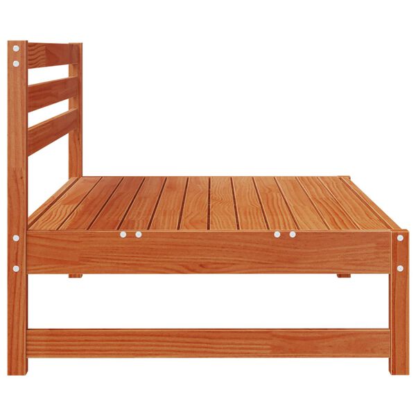 Divano Medio da Giardino Legno di pino massiccio Marrone Cera