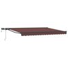 vidaXL Cornice per Tenda Manuale con LED Marrone e Antracite 5 &times; 3,5 m