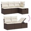 vidaXL Set Divani da Giardino 7 pz con Cuscini Marrone in Polyrattan